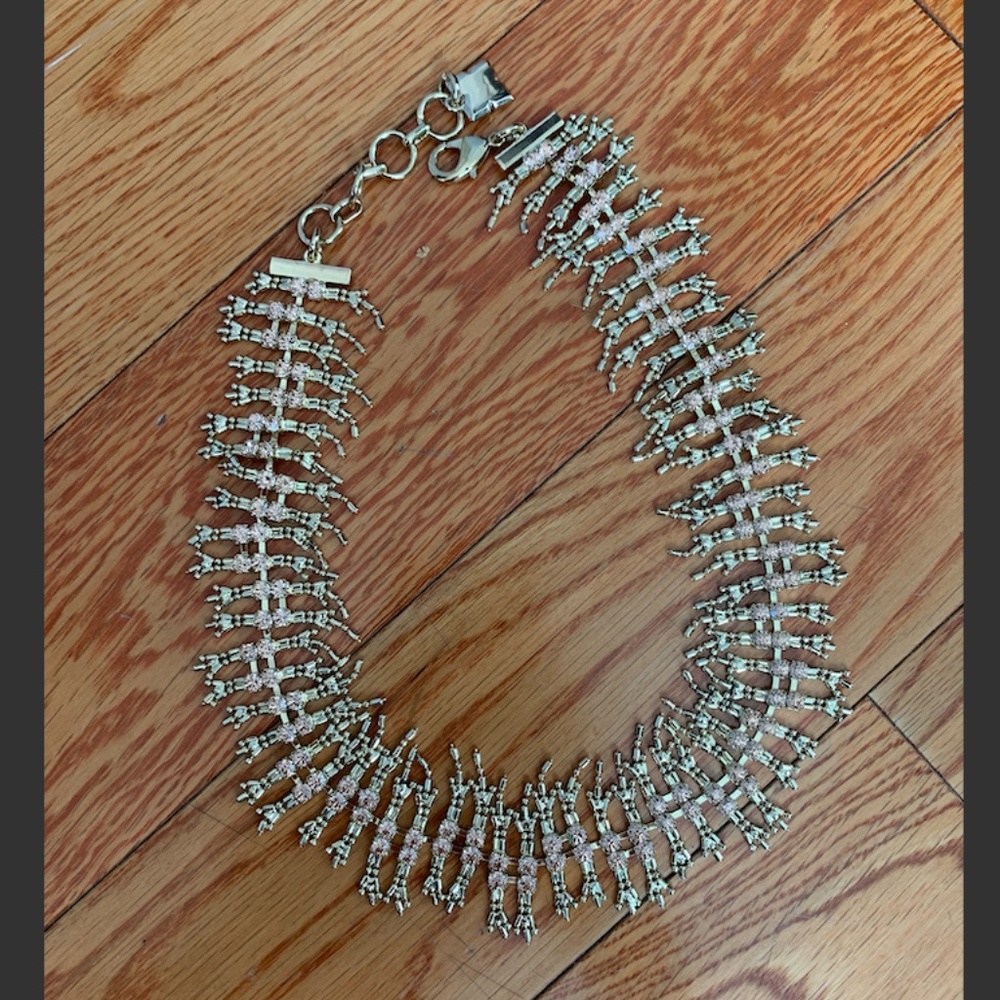 BCBGMaxAzria Gold & Pink Statement Necklace